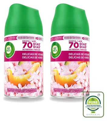Productafbeelding van 2 x Air Wick Freshmatic navulling, geur: Zomerbries - 250 ml - Voordeelverpakking - 2 stuks
