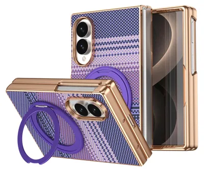 Immagine prodotto di Custodia per Samsung Galaxy Z Fold8 5G, con supporto girevole e ad angolo, anello magnetico e vetro protettivo H9
