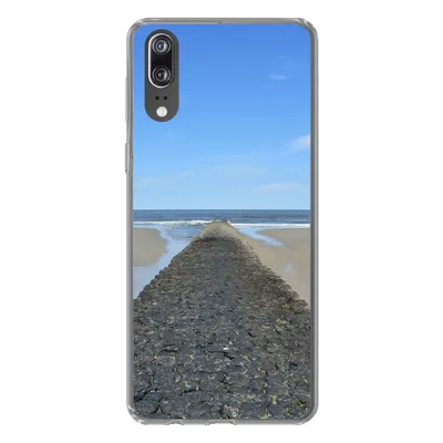 Produktbild von MuchoWow® Handyhülle Schutzhülle Hülle für Huawei P20 Nordsee - Strand - Wasser Silikon Softcase Handy Hülle - Hardcover