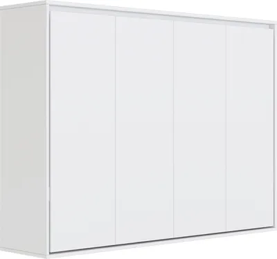 Produktbild von Schrankbett 140x200(M2, 55 cm Tiefe) Horizontal  Polsterrahmen  Weiss