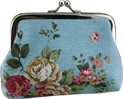 Produktbild von Pocket Wallet Rose Leichte Canvas Kleine kompakte Tasche für Party Blau