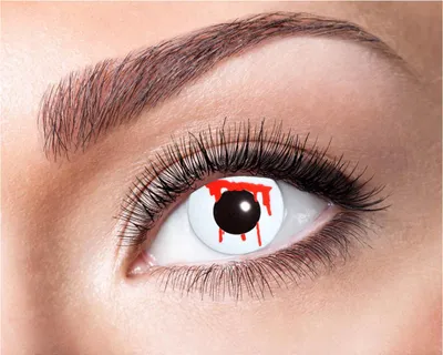 Produktbild von Eyecatcher Motivlinsen - farbige 3-Monats-Kontaktlinsen | m34 - White Slash