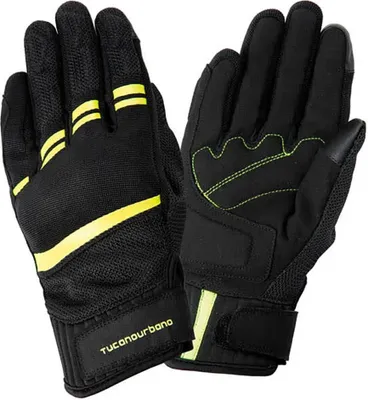 Produktbild von TUCANO URBANO LADY PENNA Damen Sommerhandschuhe Schwarz/Fluo Gelb größe XS