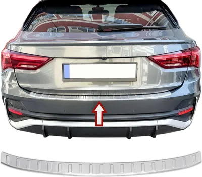 Zdjęcie produktu dla Matowa osłona zderzaka ze stali nierdzewnej do Audi Q3 Sportback | typ F3 | rok produkcji od 2019&gt
