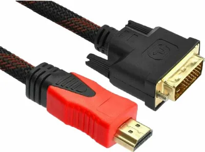 Produktbild von 1,4m HDMI Stecker > DVI Kabel DVI-D 24+1 Stecker 1080p Ful HD TV Vergoldet Nylon
