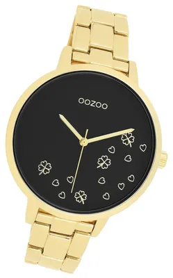 Productafbeelding van Oozoo dameshorloge, gouden roestvrijstalen band, quartz uurwerk, analoog horloge, model D3UOC11124