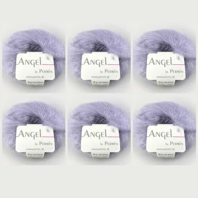 Produktbild von 6x Angel by Permin – s Kid Mohair Seiden Garn (70/30) (95 zartlila)