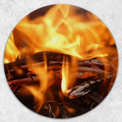 Produktbild von Glas-Herdabdeckplatten Glaskeramikkochfeld-Abdeckung Spritzschutz Glas Runden Schneidebrett fi40 cm - Grill Feuer Glut