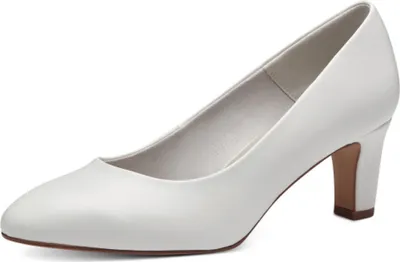 Produktbild von Tamaris Damen Pumps runde Form Blockabsatz 1-22419-41, Größe:41 EU, Farbe:Weiß