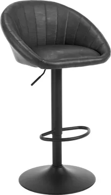 Produktbild von WOLTU Barhocker, höhenverstellbar drehbar, mit Rückenlehne, Kunstleder Metall, Anthrazit