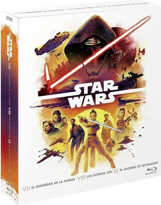 Zdjęcie produktu dla Disney Trilogia Star Wars Epizody 7-9 Blu-ray Złoty Złoty Jeden Rozmiar