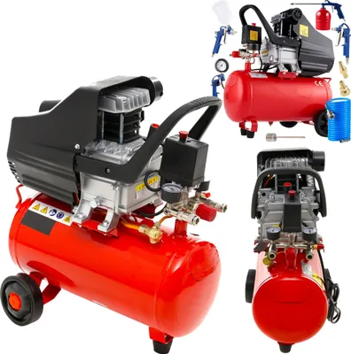 Image de KRAFT&DELE | Compresseur d'huile, Compresseur, 34L, 230V, 206l/min, Kit de peinture, 8en1