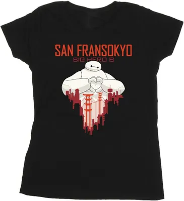 Produktbild von Disney - "Big Hero 6 San Fransokyo" T-Shirt für Damen BI13243 (M) (Schwarz)