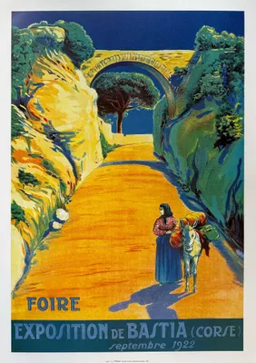 Produktbild von KORSICA - JAHRESMARKET VON BASTIA - 1922 - 50x70cm - Plakat