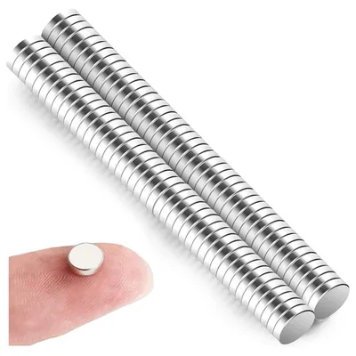 Productafbeelding van Set van 100 kleine ronde magneten 5x2mm voor koelkast en whiteboard