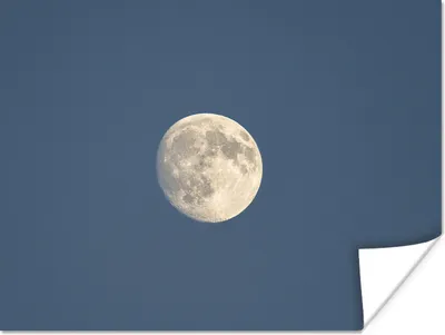 Produktbild von MuchoWow® Poster Mond - Blau - Weiß 160x120 cm - Foto Plakat