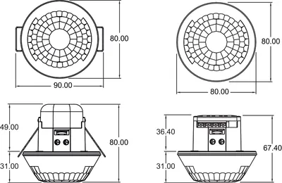 Produktbild von THEBEN AG LUXA 103 S360-100-28 DE-UP WH Korridor-Präsenzmelder 1030072