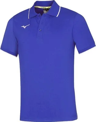 Zdjęcie produktu dla Męska koszulka sportowa Mizuno Polo z krótkim rękawem, kolor niebieski, rozmiar. M