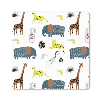 Produktbild von MuchoWow® Mauspad Mousepad Dschungel - Tiere - Affe 20x20 cm - Mousepads - Maus Mat - Pad - Mausunterlage - Desk Mat - Bureauartikeln