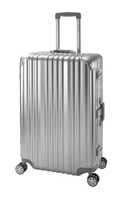 Produktbild von Travelhouse London - Hartschalen Polycarbonat Alu Koffer Trolley Reise Urlaub 90l silber