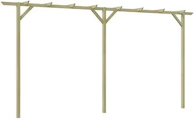 Produktbild von Famanu Holzpergola - 400 x 40 x 205 cm, grün imprägniert