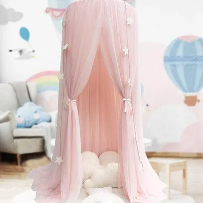 Produktbild von Famanu Betthimmel - Rosa Klamboe für Baby- und Kinderzimmer