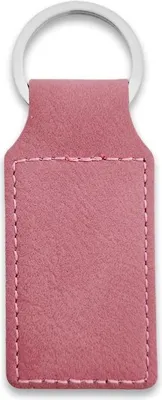 Produktbild von CombiCraft Rechteckiger Schlüsselanhänger aus Leder Rosa, 33x70mm, pro 10 Stück, geeignet für Schlüsselorganisation