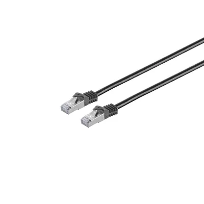 Produktbild von RJ45 Patchkabel m. CAT 7 Rohkabel PIMF sw 0,25m