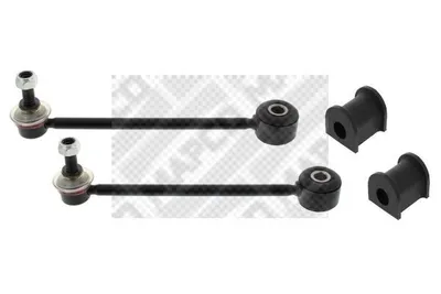 Produktbild von MAPCO 53754 Stabilisatorlager Reparatursatz für VW Caddy III Kombi (2KB, 2KJ, 2CB, 2CJ) Hinten Links Hinten Rechts 19mm Gummilager