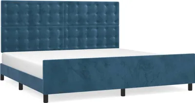 Obrázek produktu pro vidaXL Rám postele bez matrace tmavě modrý 200x200 cm sametový