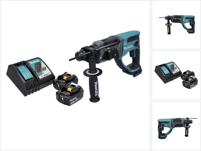 Produktbild von Makita DHR 202 RF Akku Kombihammer 18 V 2,0 J SDS Plus + 2x Akku 3,0 Ah + Ladegerät