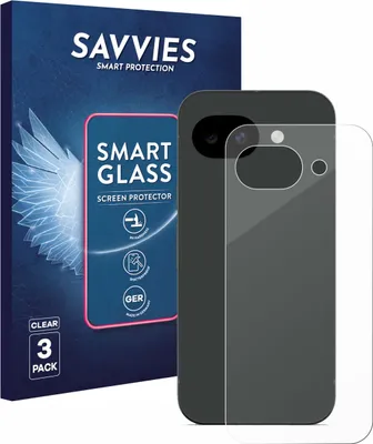 Produktbild von 3x Savvies Schutzglas Folie für Google Pixel 10a (Rückseite) 9H Panzer Schutzfolie Glas Displayschutz klar transparent