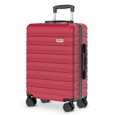 Produktbild von 20 Zoll Hartschalen-Trolley Hartschalenkoffer aus ABS Material / Reisekoffer 4 Rollen, M/40L, Rot,  TSA-Zahlenschloss