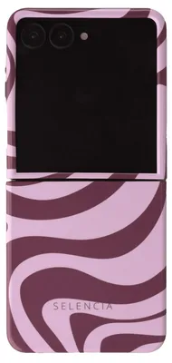 Productafbeelding van Selencia Vivid Backcover met MagSafe voor de Samsung Galaxy Z Flip 8 - Wavy Swirl Pink Plum