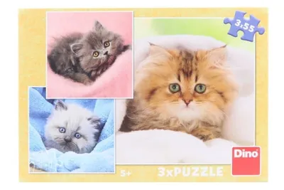 Immagine prodotto di Puzzle 3 x 55 pezzi di gattini carini