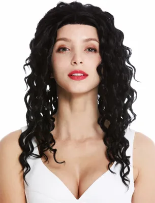 Produktbild von WIG ME UP Perücke Lace-Front lang lockig Korkenzieher-Locken Schwarz LA9013-1B
