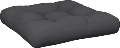 Image de Coussin de palette noir 60x60x12 cm tissu