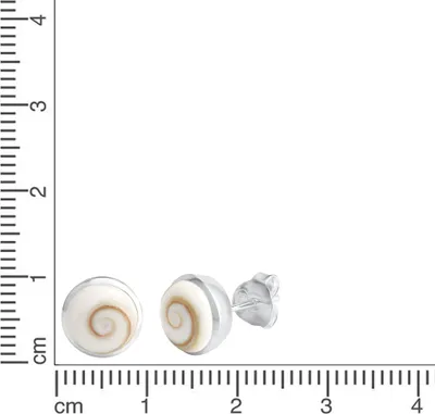 Produktbild von Zeeme Pearls Ohrringe Silber 925 mit weißer Muschel 9mm