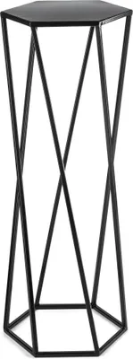 Produktbild von HowHomely Blumenhocker Metall Schwarz 70 cm - Blumenständer,  Blumensäule Hoch