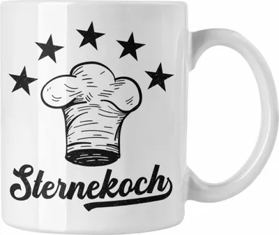 Produktbild von Trendation - Koch Geschenk Tasse Sternekoch Geschenkidee Lustiger Spruch (Weiß)