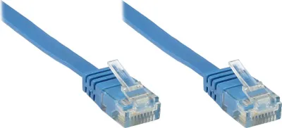 Produktbild von Patchkabel, Cat. 6, U/UTP, FLACHKABEL, blau, 0,25m, Good Connections®