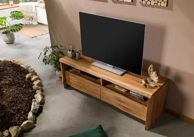 Produktbild von MASSIVMOEBEL24 TV-Board Wildeiche 151x45x50 natur geölt PURE OAK #108