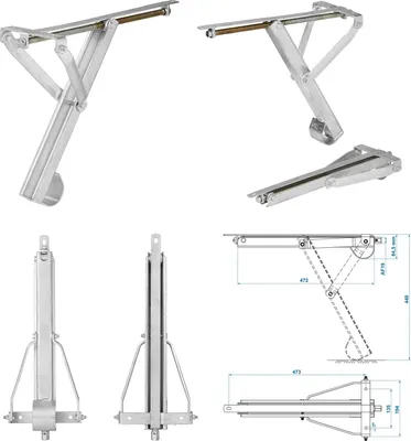 Produktbild von 1 x Wohnwagen Stütze 500kg 460x195 Höhe 440mm Kurbelstütze auch für Anhänger