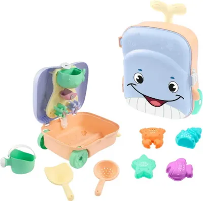 Immagine prodotto di Mochtoys | Valigetta portagiochi - 24 x 14 x 34 cm - Colorata - Con muffa e annaffiatoio - Perfetta per la spiaggia