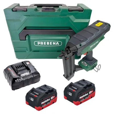Imagen del producto de Clavadora a batería Prebena PKT-3-J55 de 18 V, 16 - 55 mm, CAS + 2 baterías LiHD de 5,5 Ah + cargador