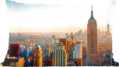 Produktbild von MuchoWow® Zierkissen Sofakissen Wohnzimmer Dekokissen 50x30 cm New York aus der Vogelperspektive - Wohnzimmerdekoration - Polster mit Photo