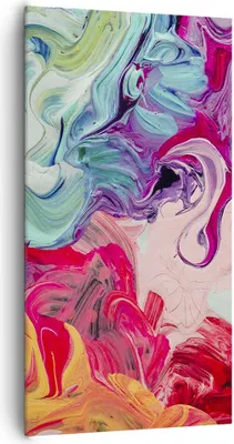 Produktbild von Bild auf Leinwand - Leinwandbild - Abstraktion modern - 65x120cm - Wand Bild - Wanddeko - Leinwanddruck - Bilder - Kunstdruck - Wanddekoration - Leinwand bilder - Wandkunst - PA65x120-3877