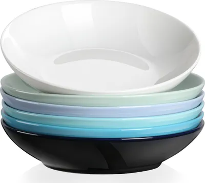 Produktbild von Porcelánový jídelní servis, sada 6 talířů na polévku LOVECASA SWEET, sada hlubokých talířů, talíř na těstoviny 550 ml, 21 x 21 x v 4,5 cm