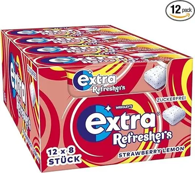 Obrázek produktu pro Extra® 462684 Extra® Refreshers STRAWBERRY LEMON Kaugummis 12 x 8 Stück