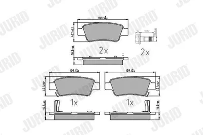 Produktbild von JURID Bremsbeläge Satz Hinten für HONDA CR-V III (RE) 572606J